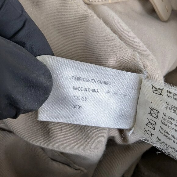 Lacoste Mini Tote Bag Black Canvas Striped Handles Zip Closure - Picture 6 of 16